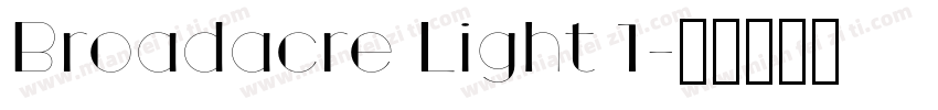 Broadacre Light 1字体转换